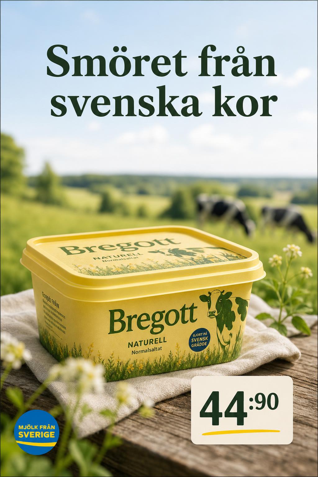 Annons för Bregott smör